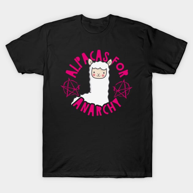 Alpacas For Anarchy T-Shirt by thingsandthings